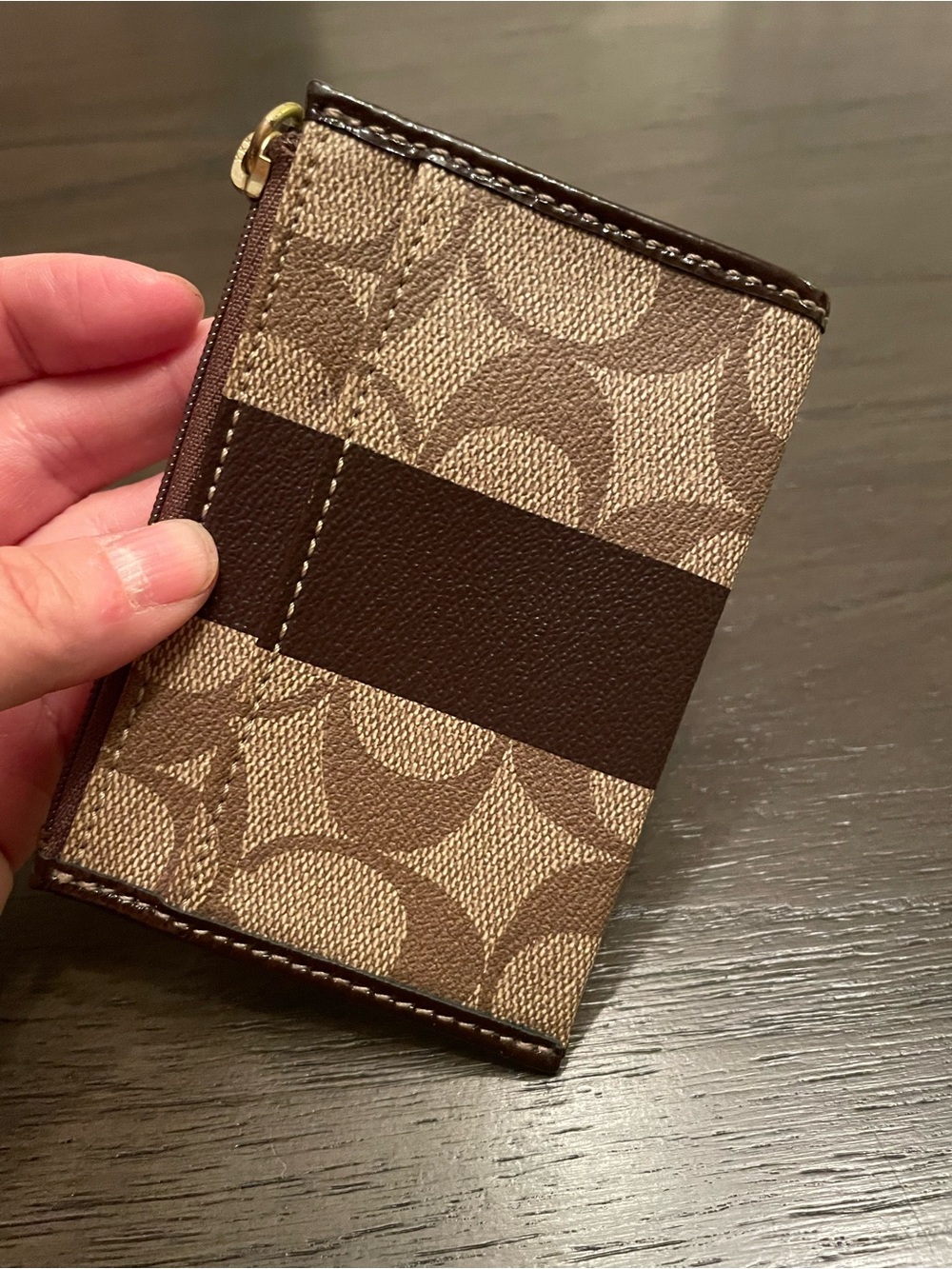 Coach Mini ID Card Case with tattersal - Picture 2 of 4